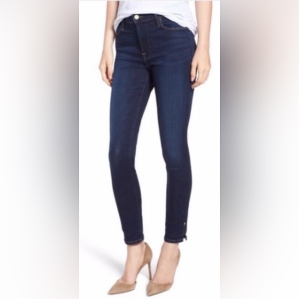 Frame Denim Le High Straight Wythe Ankle Slit Jeans
